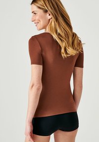 Damart MANCHES COURTES INVISIBLE THERMOLACTYL - T-shirt basic - chocolat