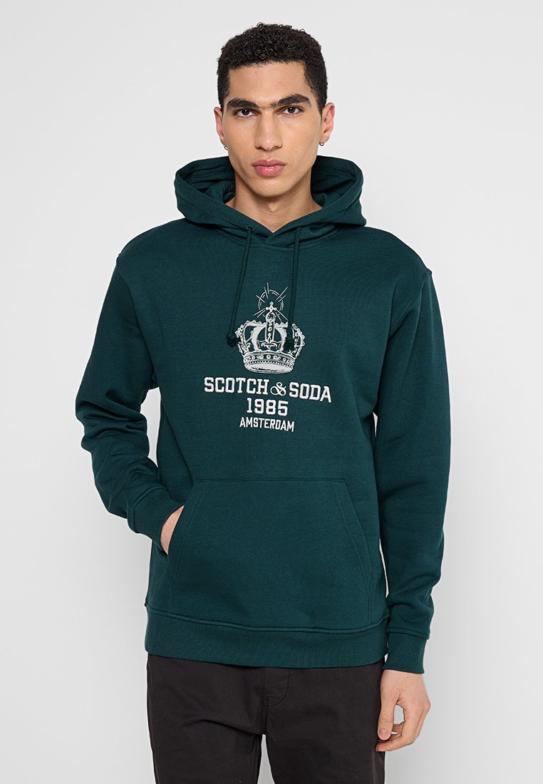Scotch & Soda Hoodie donkergroen
