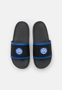 Nike Performance OFFCOURT SLIDE INTER MILAN - Pool slides - black/bright gold/dark smoke grey