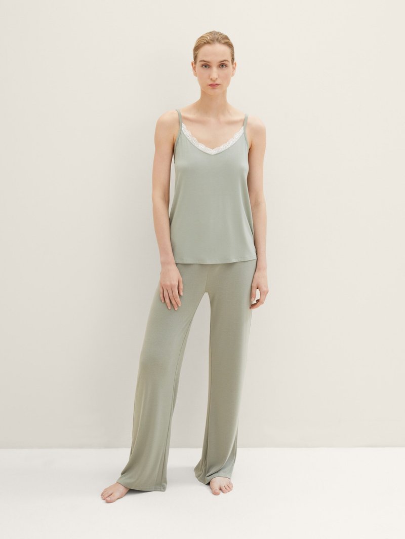 TOM TAILOR Nachtwäsche Hose - green medium solid