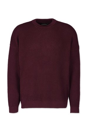 BOXY WAFFLE - Jumper - bordeaux