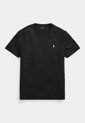 Polo Ralph Lauren, CUSTOM SLIM FIT JERSEY CREWNECK T-SHIRT - Обикновена тениска - black