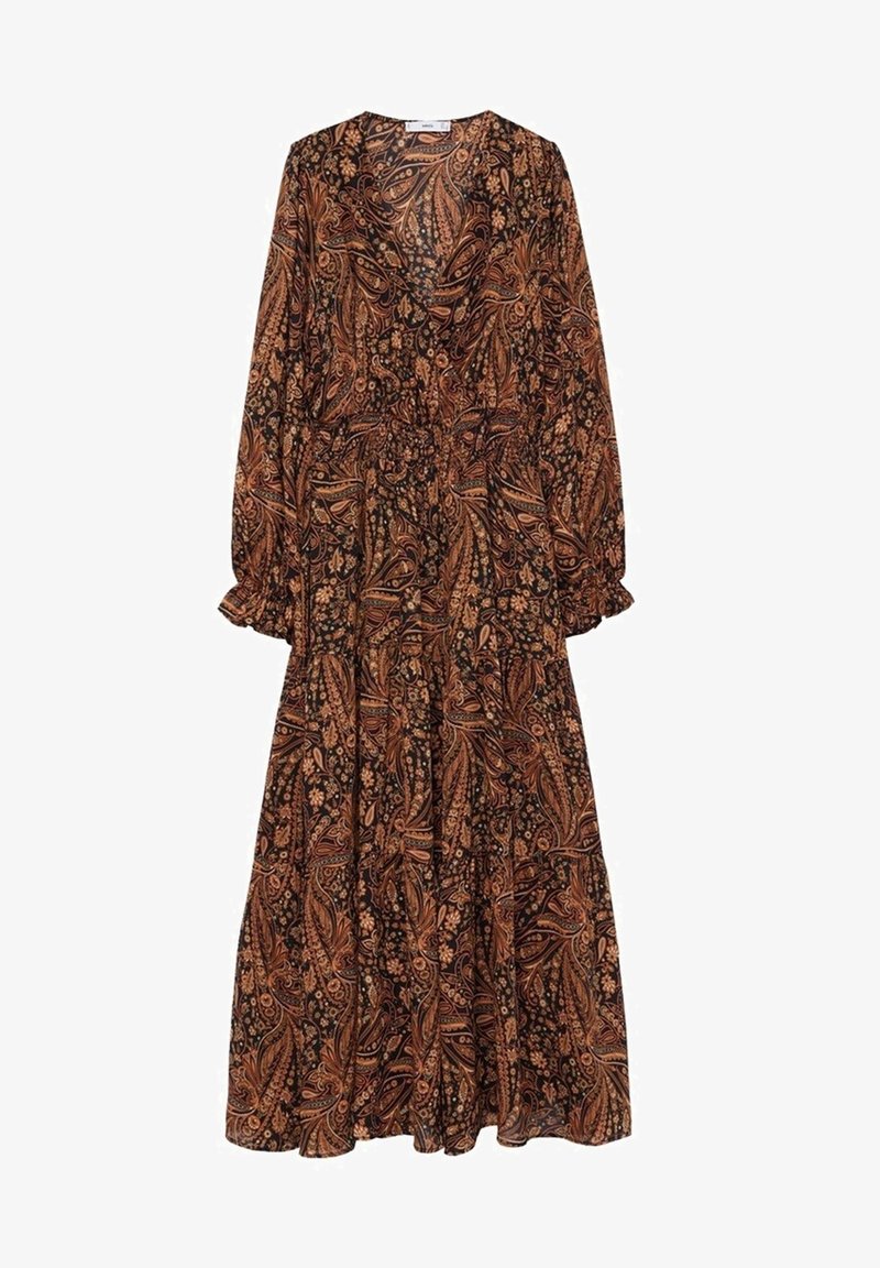 mango brown floral dress Mango Brown Floral Maxi Dress Size 4 - $40 (68% Off Retail) New With Tags