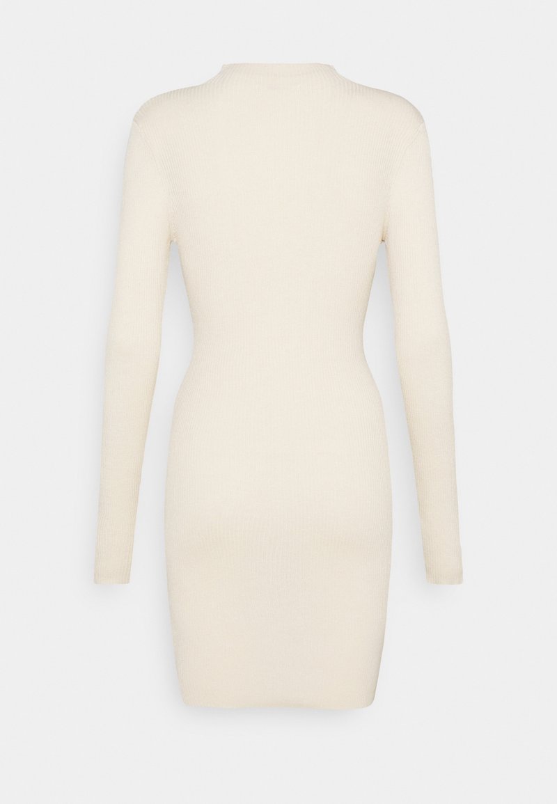 missguided cream dress Missguided Cream Print Button Milkmaid Dress