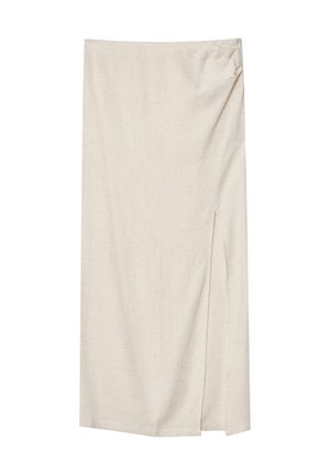 Stradivarius WITH SIDE SLIT - Gonna lunga - stone