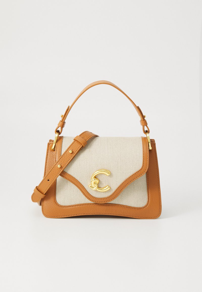 Sac à Main Coccinelle En Toile Et Cuir - Couleur Beige Et Doré - Neuf Avec étiquettes