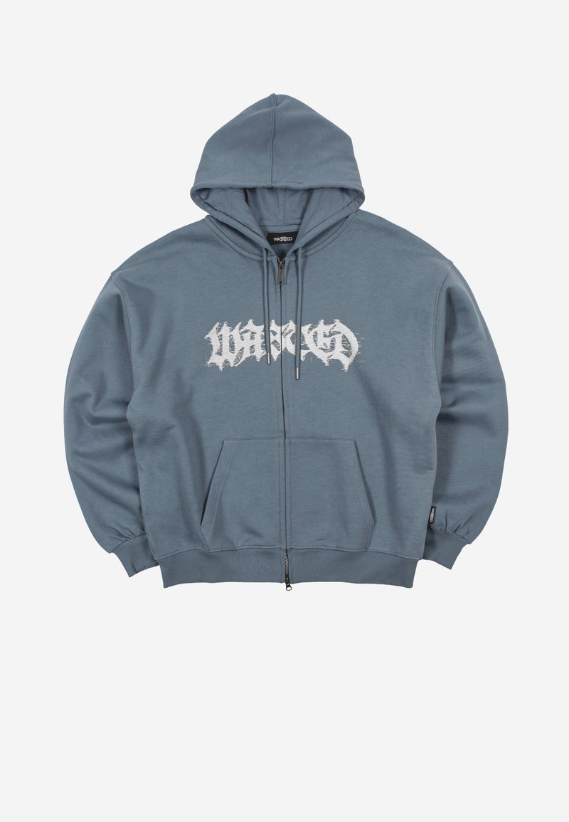 Wasted Paris Sweater met rits lichtblauw