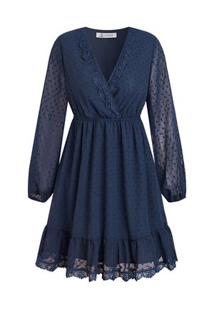 ENCHANTING SEMI-SHEER MINI - Freizeitkleid - blue