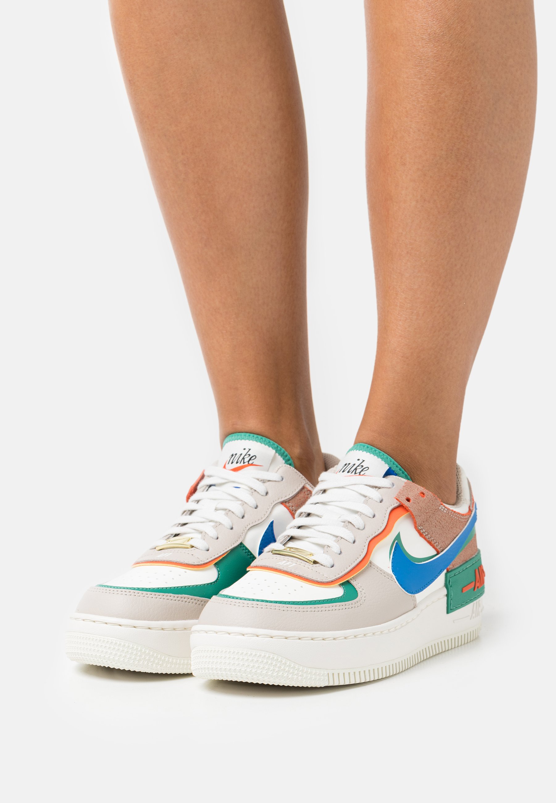 Nike Sportswear Air Force 1 Shadow Sneaker Low Sail Signal Blue Green Noise Cream Orange Med Brown Beige Zalando De