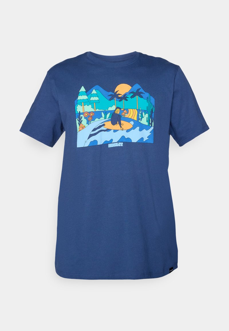 hurley T-shirt print blauw
