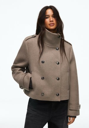 Bershka, DOUBLE-BREASTED JACKET - Veste légère - sand