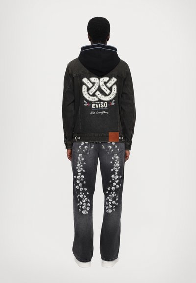 Evisu WEEL OF WISDOM JACKET - Jeansjacke - black