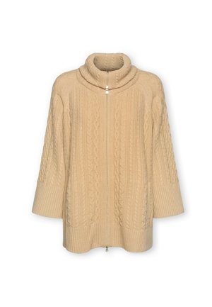 Elena Mirò, CARDIGAN TRECCE COLLO ALTO - Vest - beige