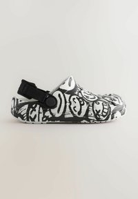 Next REGULAR FIT - Páskové sandály  - black white happy face