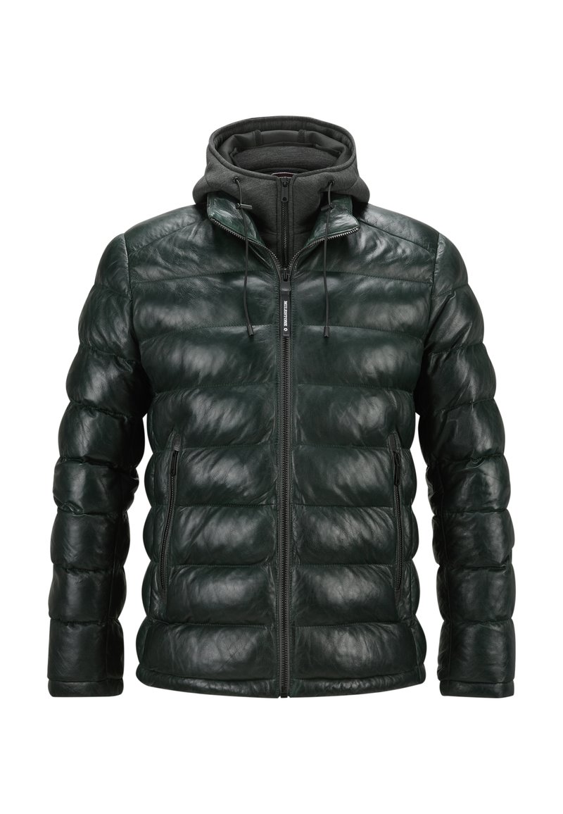 Milestone MSCALLISTO - Lederjacke - dunkelgrün