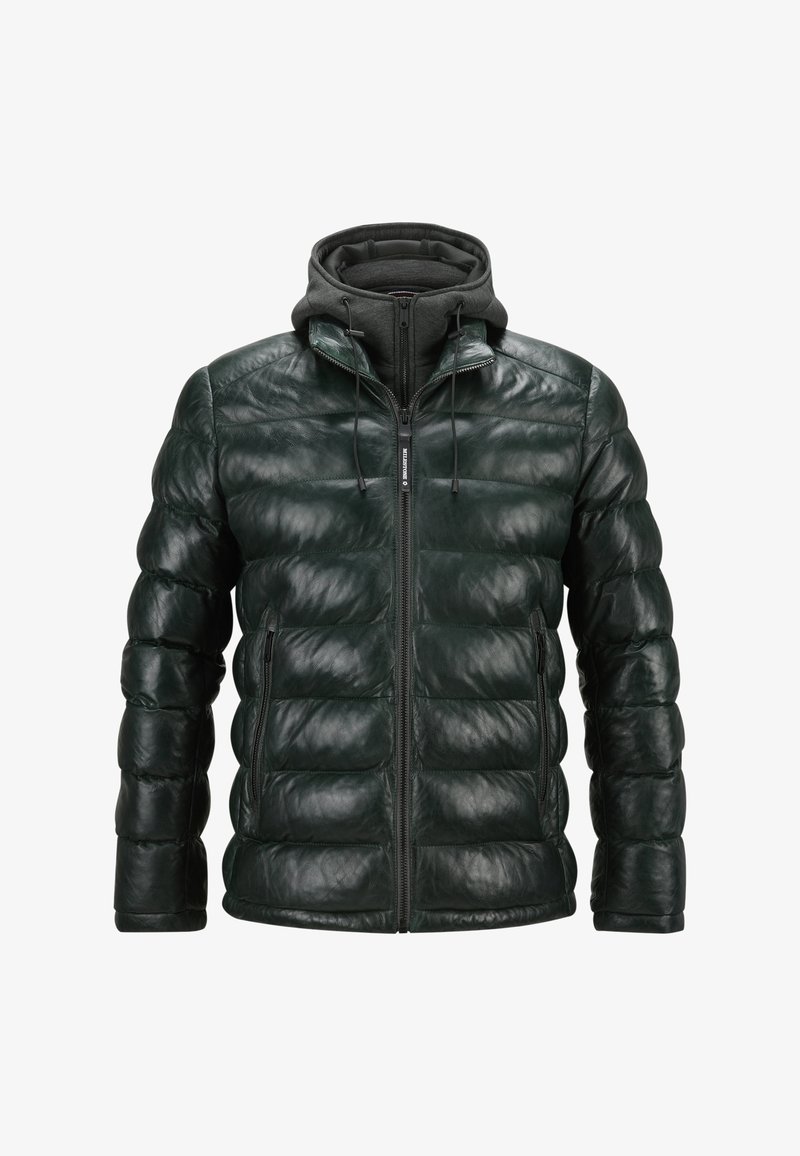 Milestone MSCALLISTO - Lederjacke - dunkelgrün
