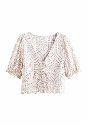 Next BRODERIE - REGULAR FIT - Blusa - neutral