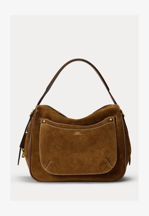 Polo Ralph Lauren, POLO ID SUEDE SATCHEL - Kabelka - cinnamon/cuoio