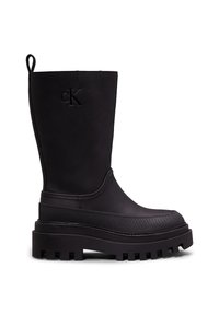 Kotníkové boty na platformě - triple black