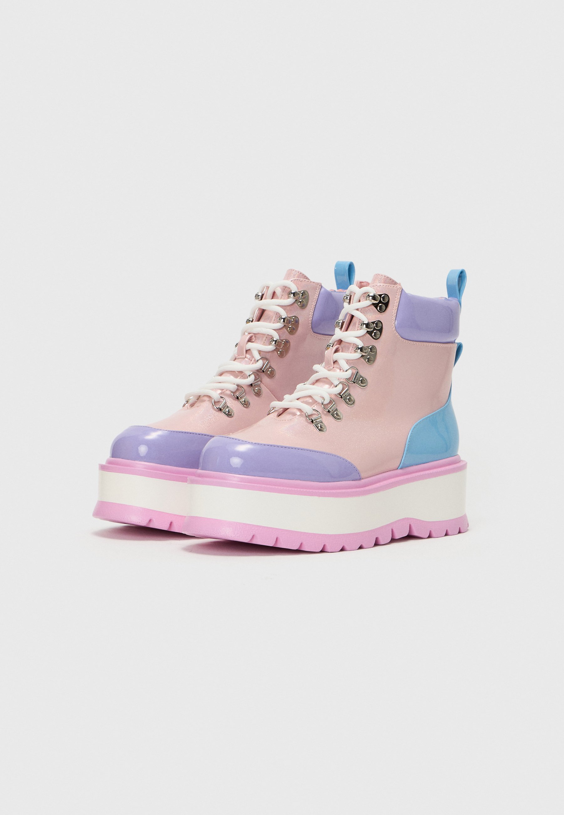 Koi Footwear KAWAII HYDRA - Lace-up boots - pink/blue/pink