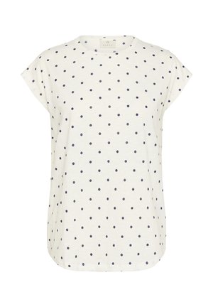 Kaffe KACLAUDI - T-shirt print - chalk w midnight marine dots