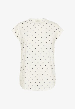 Kaffe KACLAUDI - T-Shirt print - chalk w midnight marine dots