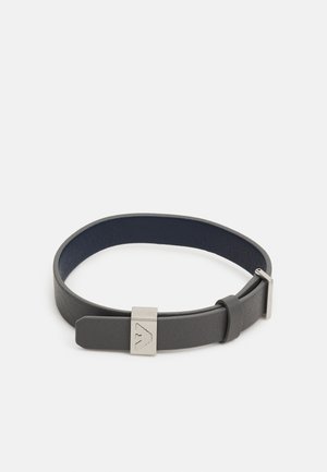 Emporio Armani LOGO BRACELET - Bracciale - blue/ grey