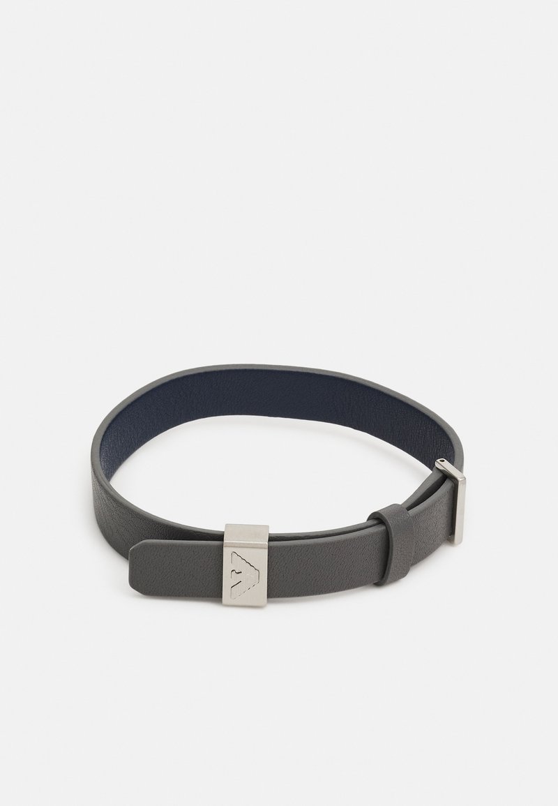 Emporio Armani LOGO BRACELET - Bracciale - blue/ grey