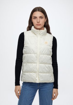 GAP, FRCH LOGO PUFFER VEST - Елек - ivory frost