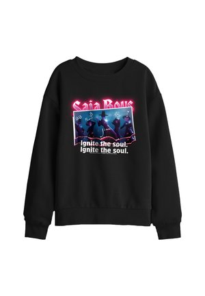 NETFLIX, KPOP DEMON HUNTERS SAJA BOYS BURNING PHOTO UNISEX - Sweatshirt - black