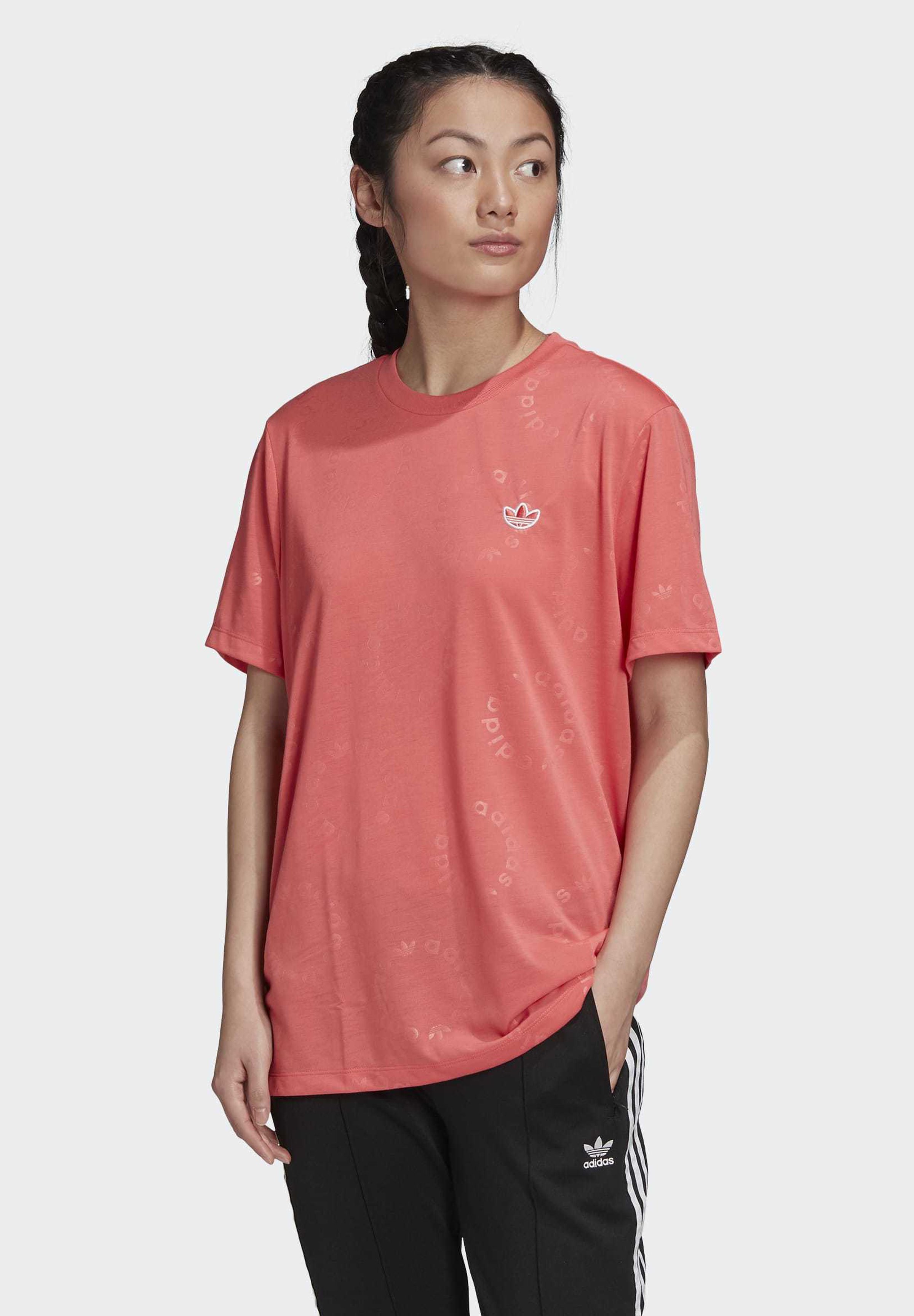 adidas Originals T SHIRT T shirts med print pink adidas Originals ADICOLOR LARGE LOGO T-SHIRT - T-shirts med print - pink