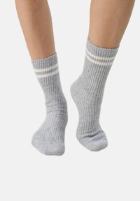 Part Two Socken - grey melange stripe