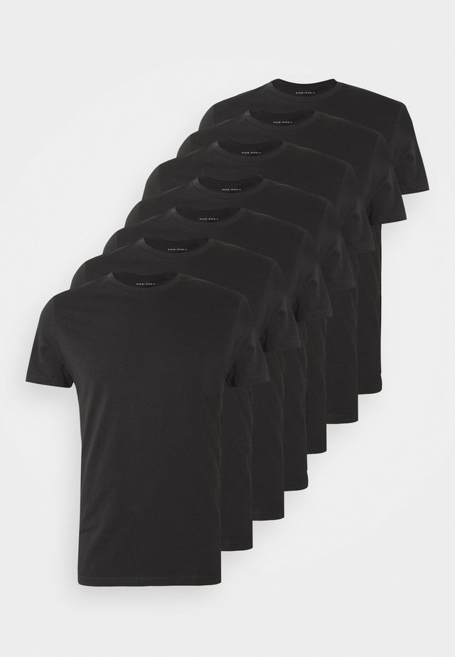 7 PACK - T-Shirt basic - black