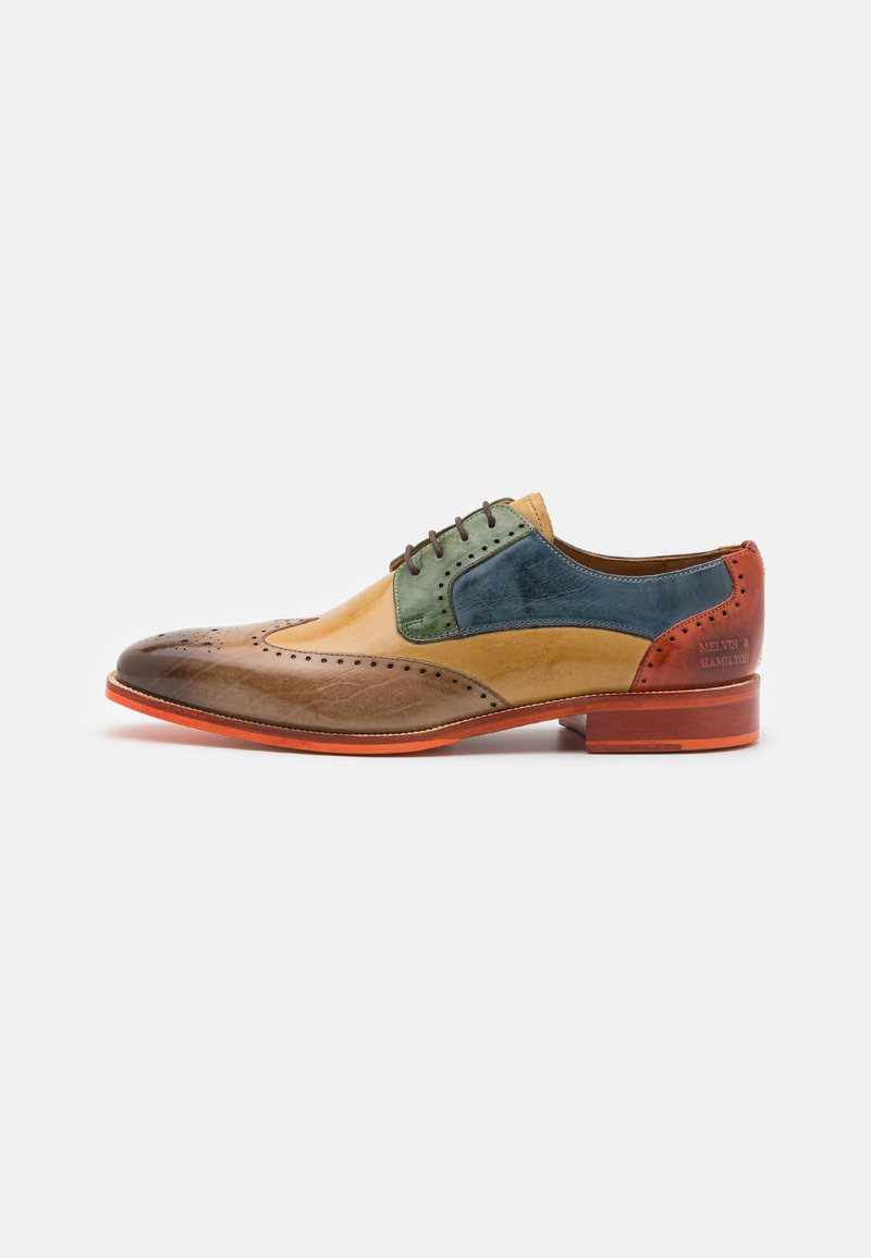 Chaussures Oxford Plate Jeff 14 Homme Melvin & Hamilton - Cuir Véritable Fait Main