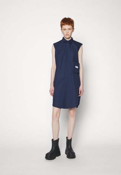 EDITHMARCEL SLEEVELES CHAMISIER - Robe chemise - blue