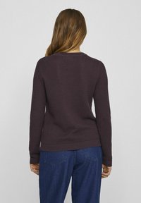 VILA VIDALO O-NECK - Stickad tröja - plum perfect