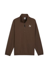 RELAXED MIT RUNDHALSAUSSCHNITT - Vetrovka - espresso brown