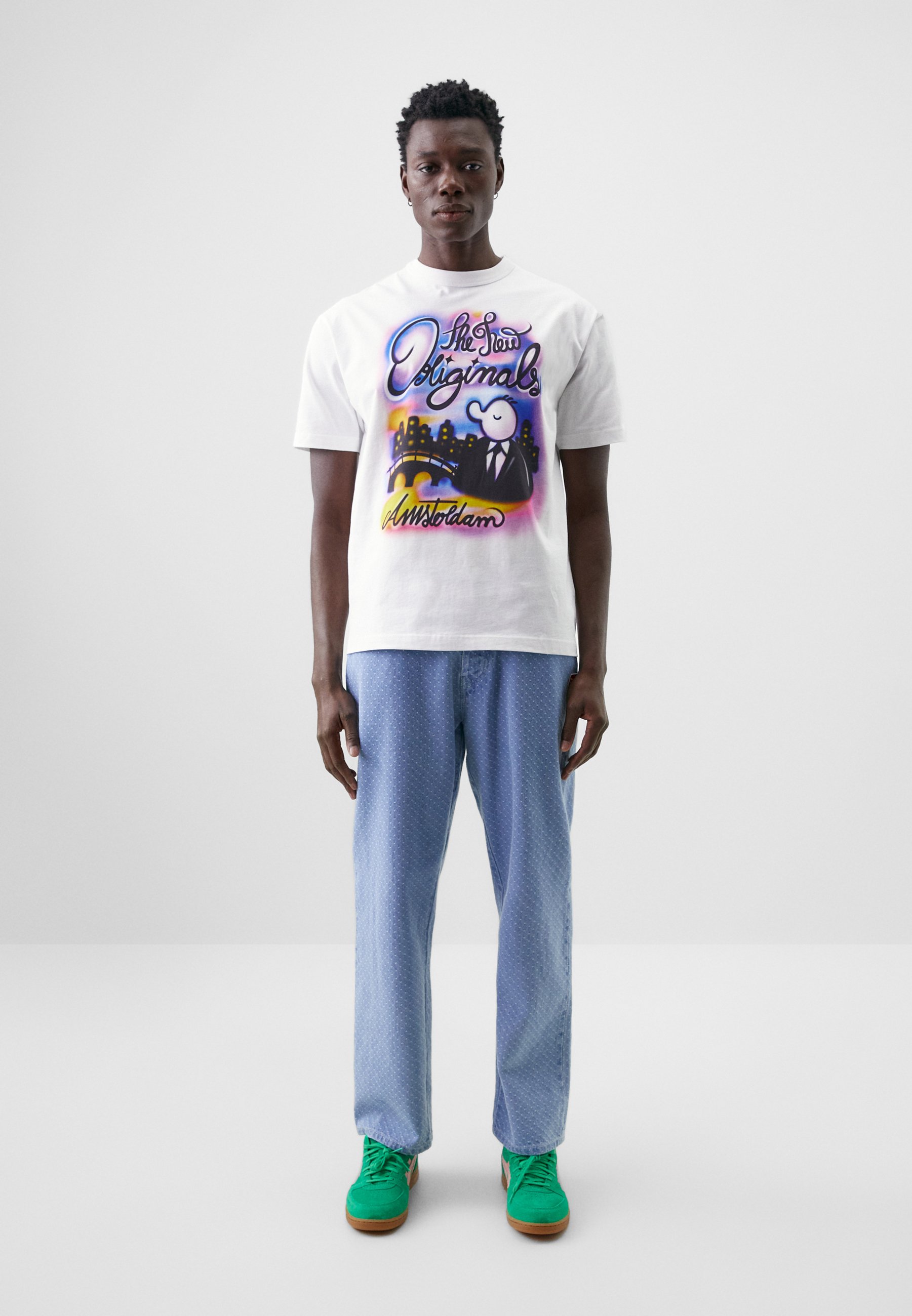 The New Originals FREDDY AIRBRUSH TEE - Print T-shirt - white