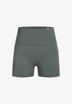 Smilodox, HIGH WAIST SHORTS WITH POCKET LISSA - Kurze Sporthose - grün