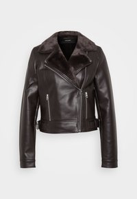 VMHAILEY JACKET - Imitatieleren jas - chocolate torte