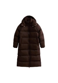 HOODED LONGLINE PUFFER - Wintermantel - dark brown