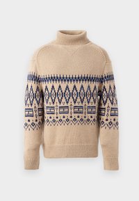 PLACED FAIRISLE BLEND ROLL UNISEX - Stickad tröja - camel
