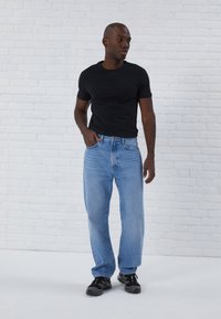 Pier One 5 PACK - T-shirts basic - dark blue/bordeaux/black