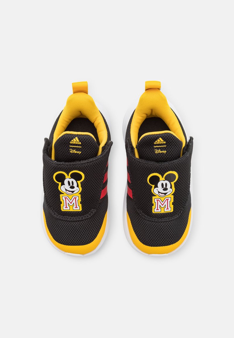 adidas Performance FORTARUN MICKEY - Road running shoes - core black/better  scarlet/bold gold/black - Zalando
