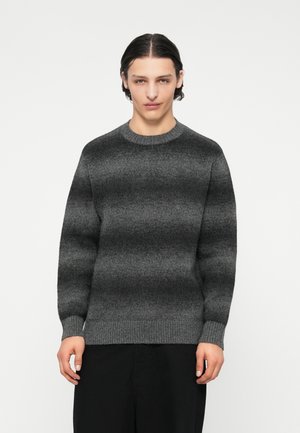 JPRBLUTYLER STRIPED CREW NECK - Strickpullover - dark grey melange