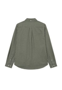 Groen geruite shirt met lange mouwen, een ronde zoom, detail op de rug en knoopsluiting. Gemaakt van lichte, gestructureerde stof.