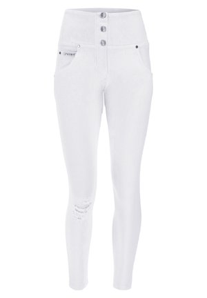 Freddy, PUSH UP VITA ALTA CON BOTTONI IN NAVETTA CON STRAPPI - Jeans Skinny Fit - bianco