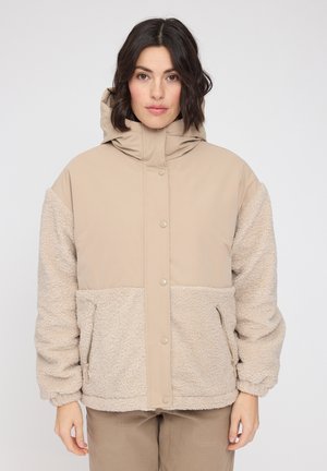 BLOCKING - Fleece jacket - oat natural