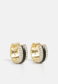 DKNY HOOP - Örhänge - gold-coloured/black