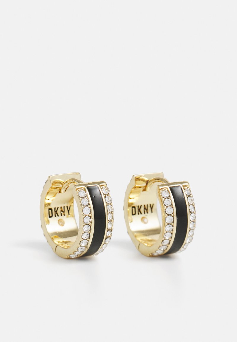 DKNY HOOP Earrings gold-coloured/black/gold-coloured Zalando